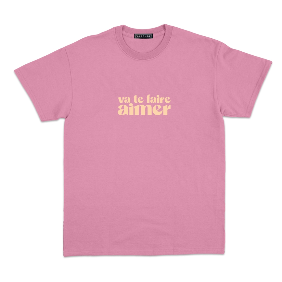 t-shirt rose va te faire aimer