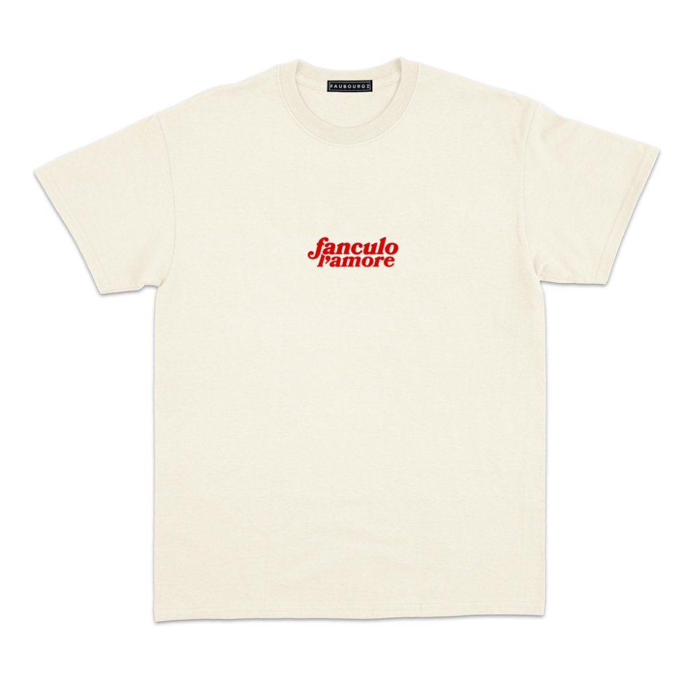 T-Shirt crème Fanculo L'amore FAUBOURG 54 HOMME T-Shirt crème Fanculo L'amore FAUBOURG 54 HOMME