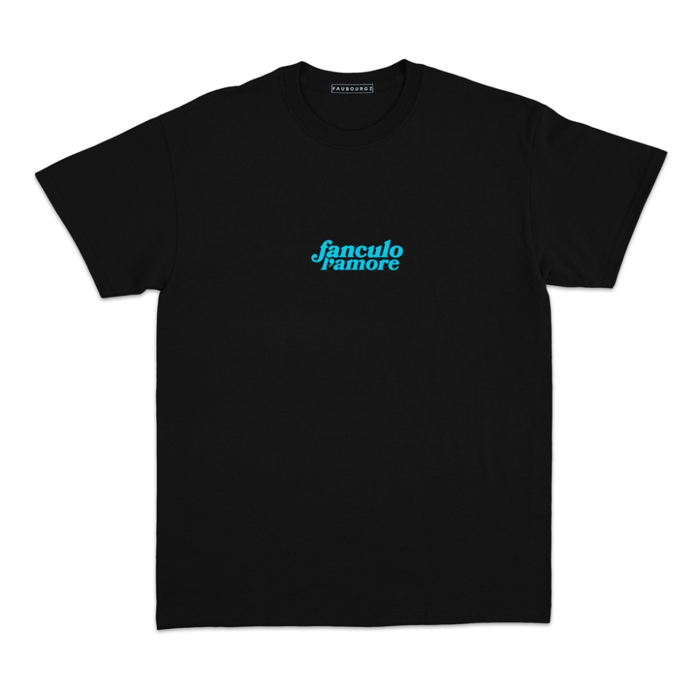 T-Shirt noir Fanculo L'amore FAUBOURG 54 HOMME