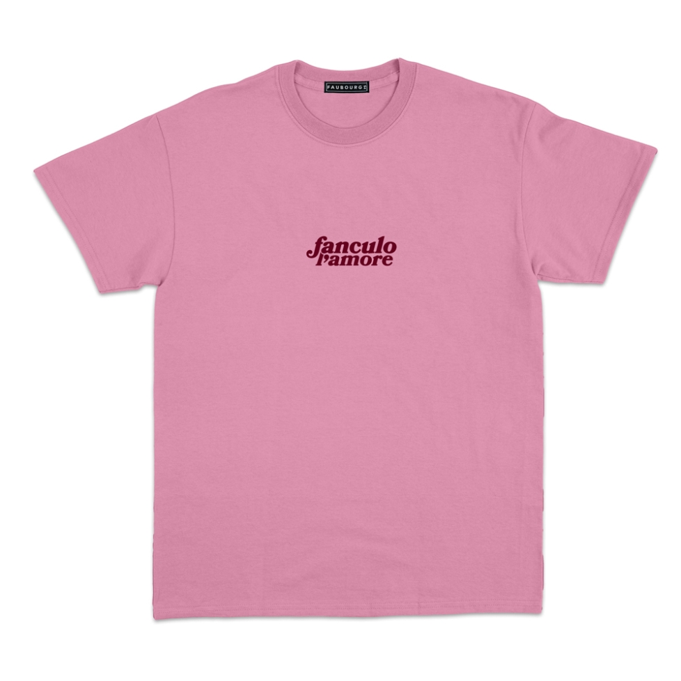 T-Shirt rose Fanculo L'amore FAUBOURG 54 HOMME