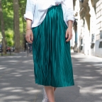 Emerald-Green pleated skirt