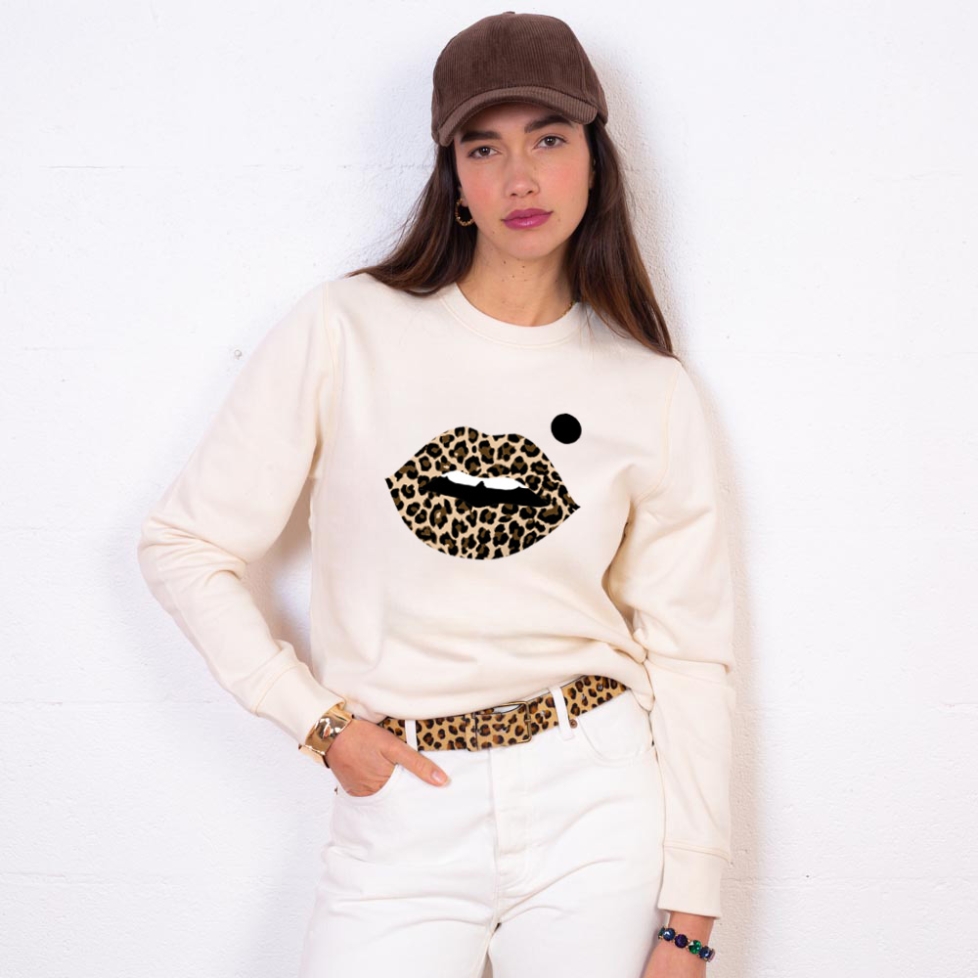 Sweat Bouche Cindy Léopard
