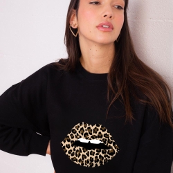 Sweat Bouche Cindy Léopard