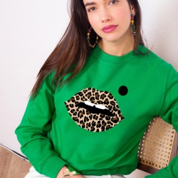 Sweat Bouche Cindy Léopard FAUBOURG54 FEMME