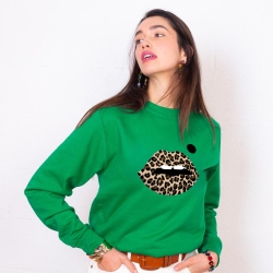 Sweat Bouche Cindy Léopard FAUBOURG54 FEMME