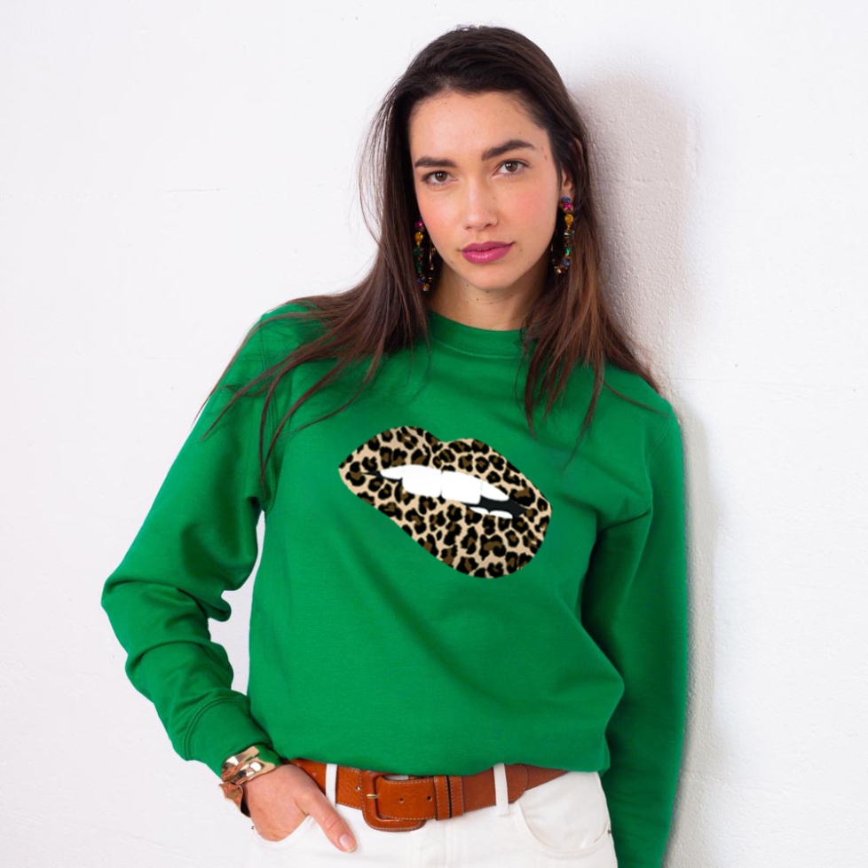 Sweat Bouche Martina Léopard FAUBOURG54 FEMME