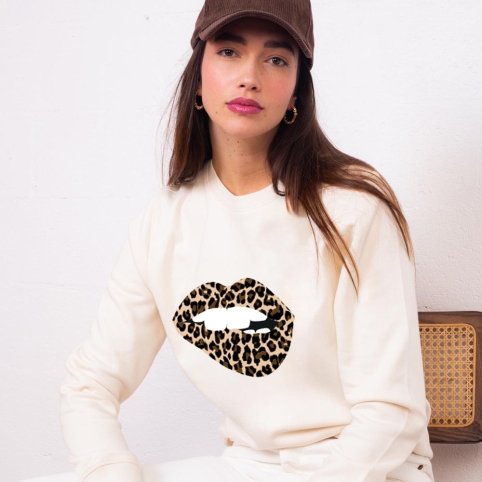 Sweat Bouche Léopard Big