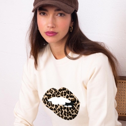 Sweat Bouche Martina Léopard Faubourg54 Femme