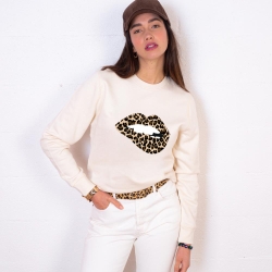 Sweat Bouche Martina Léopard Faubourg54 Femme