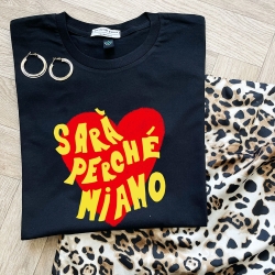 T-Shirt Noir Sarà Perché Mi Amo FAUBOURG FEMME