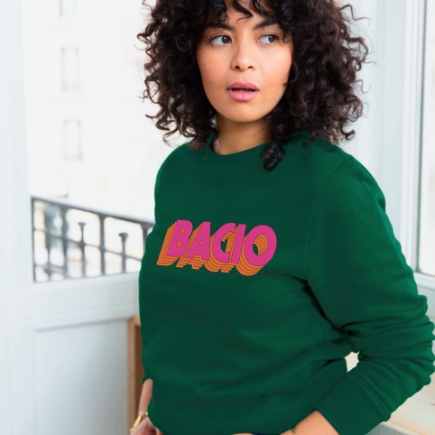 Sweat Vert Bouteille Bacio