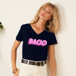 t-shirt col v bacio