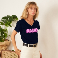 t-shirt col v bacio
