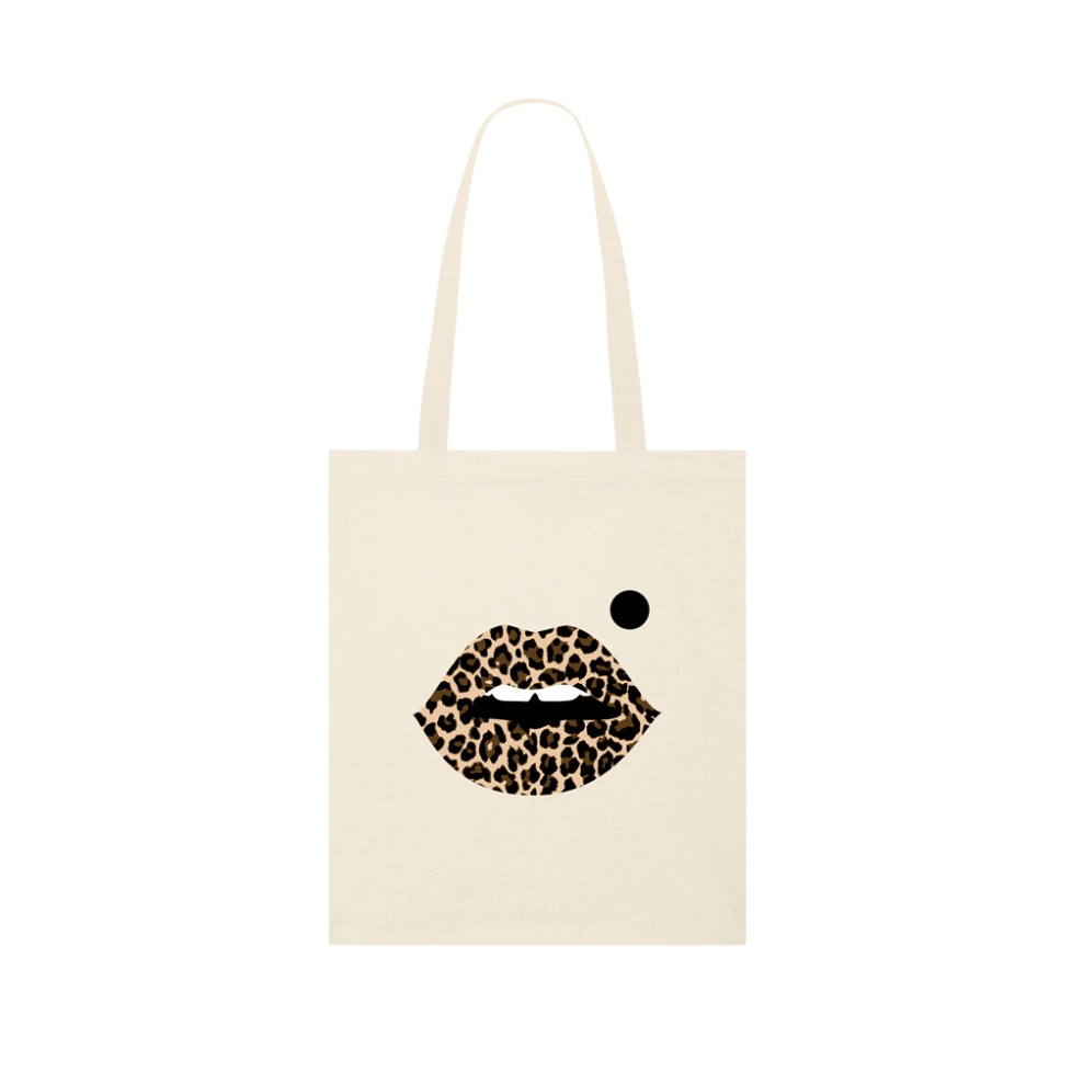 Tote bag bouche léopard Cindy