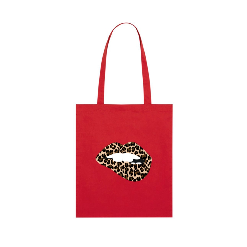 Tote bag bouche léopard Martina