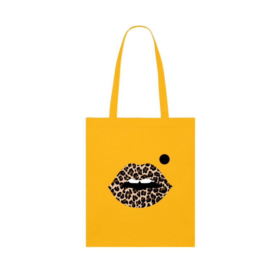 Tote bag bouche léopard Cindy