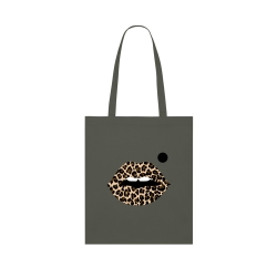 Tote bag bouche léopard Cindy