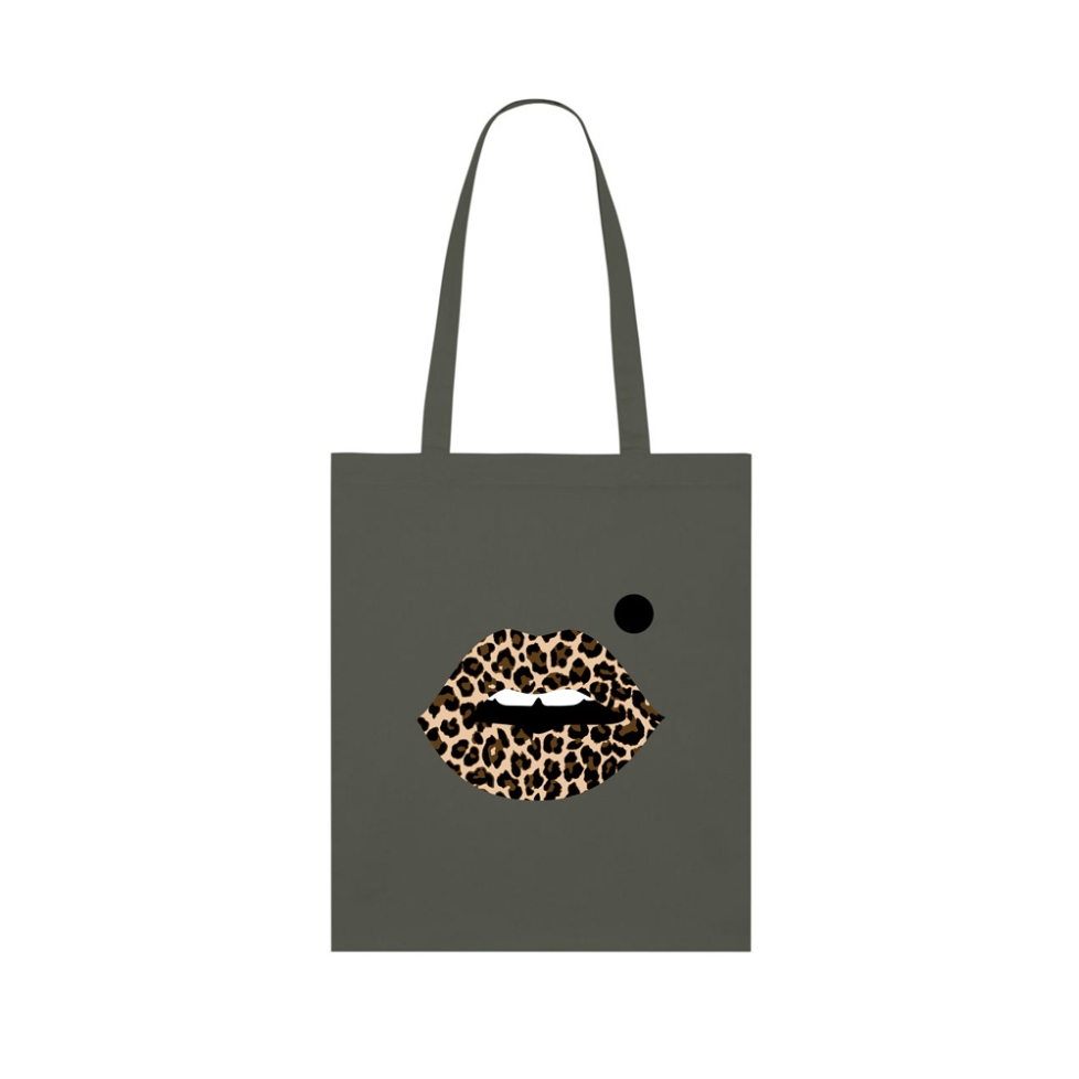 Tote bag bouche léopard Cindy