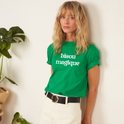 T-shirt Vert Bisou Magique