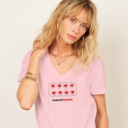 T-shirt col v Paracetamour