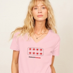T-shirt col v Paracetamour