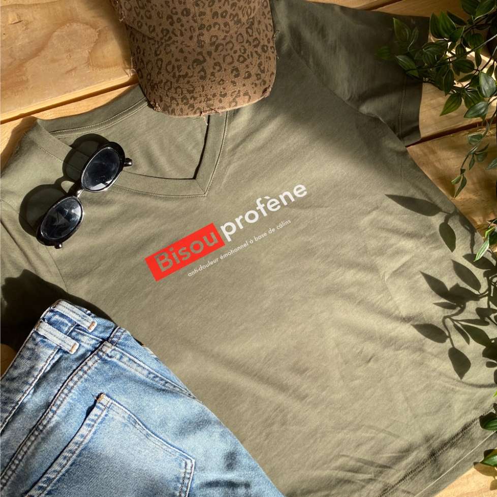T-shirt col v Bisouprofene