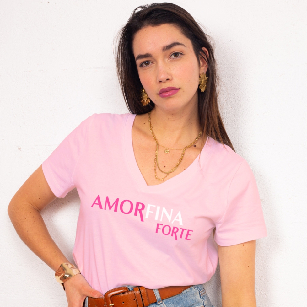 T-shirt col v Amorfina Forte