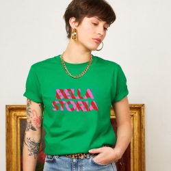 T-shirt Vert Storia Rigato