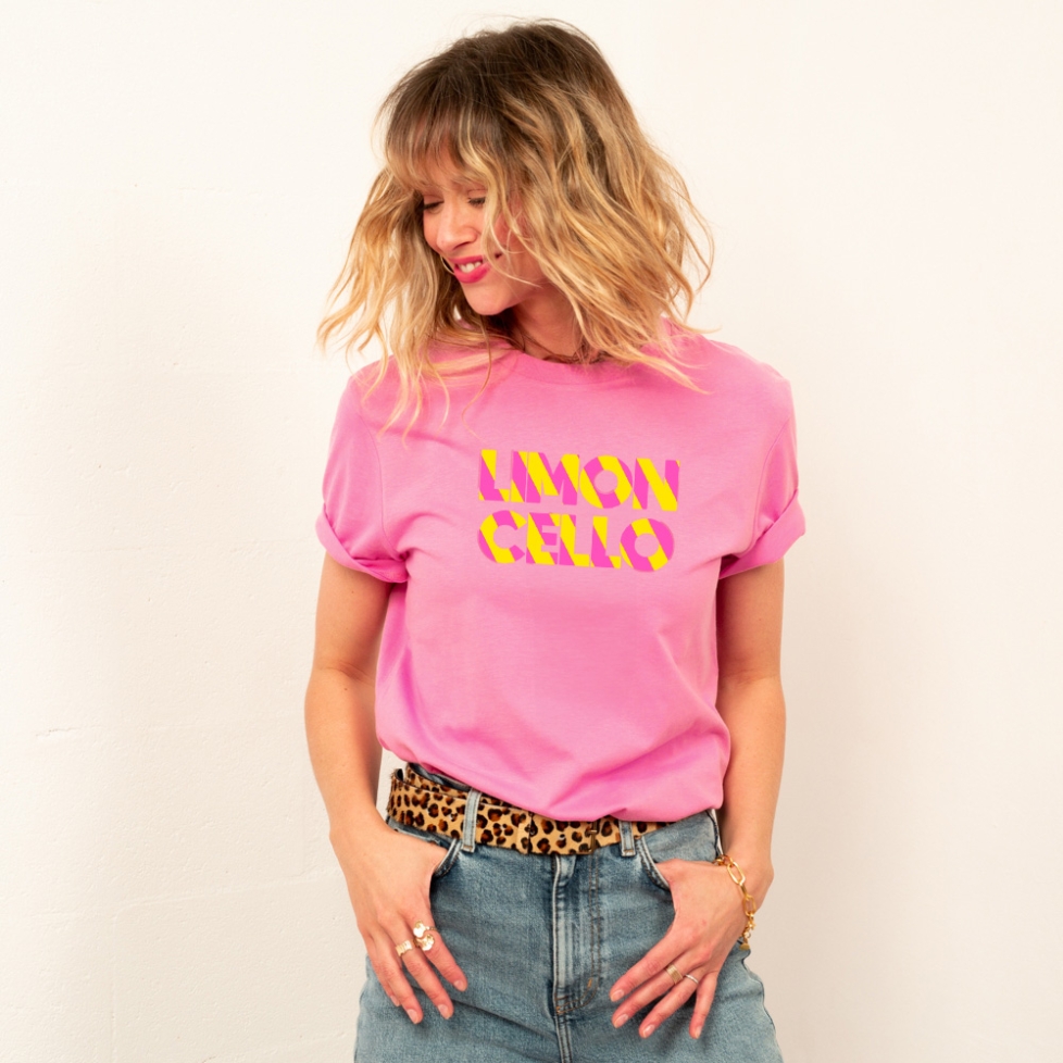 T-shirt Rose Limone Rigato