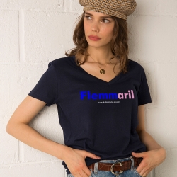 T-shirt Col V Flemmaril