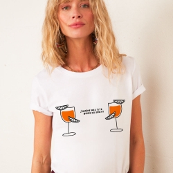 T-shirt Blanc Tits & Spritz