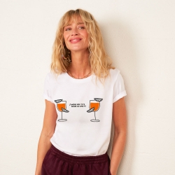 T-shirt Blanc Tits & Spritz