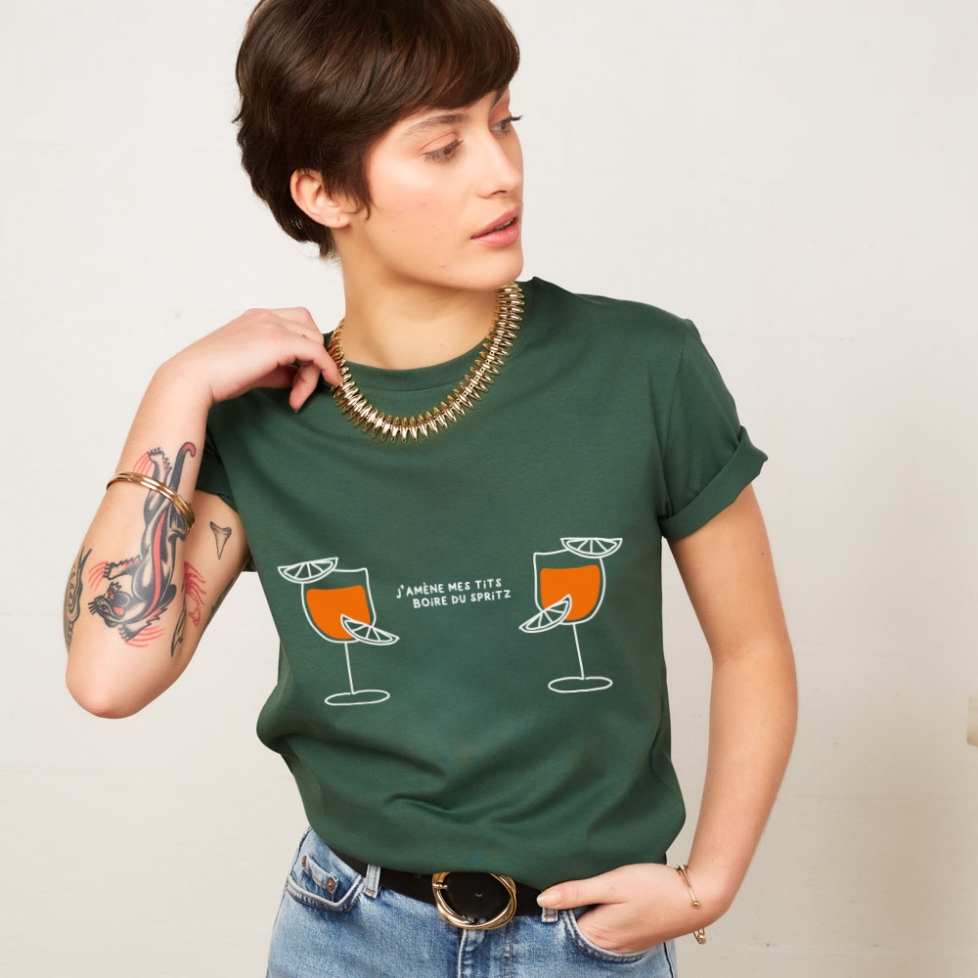 T-shirt Vert Tits & Spritz
