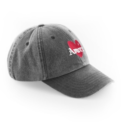 Casquette denim amore addict