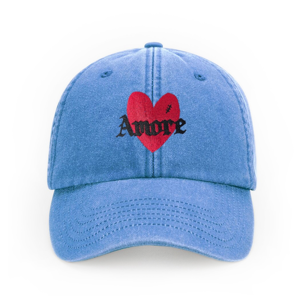 Casquette denim amore addict