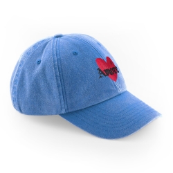 Casquette denim amore addict