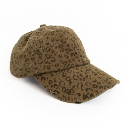 Casquette léopard kaki