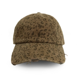 Casquette léopard kaki