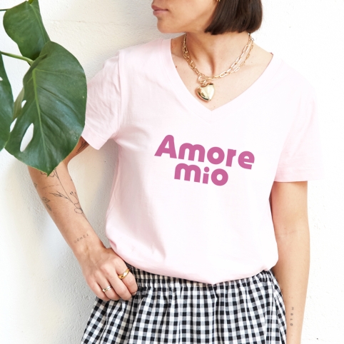 T-shirt Col V Mon Amour