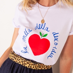 T-shirt Blanc La Mela Della Discordia by TrendyEmma