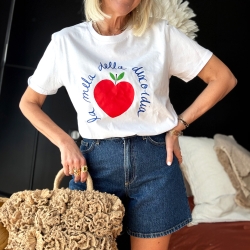 T-shirt Blanc La Mela Della Discordia by TrendyEmma