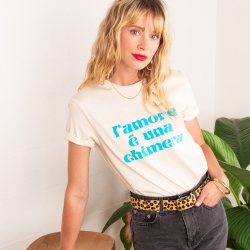 T-shirt Crème L'amore E Una Chimera by TrendyEmma