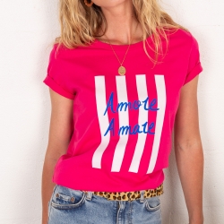 T-shirt Fuchsia Amore Amare by TrendyEmma