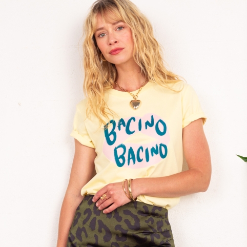 T-shirt Jaune Bacino by TrendyEmma collection ODYSSEE ROMANTIQUE