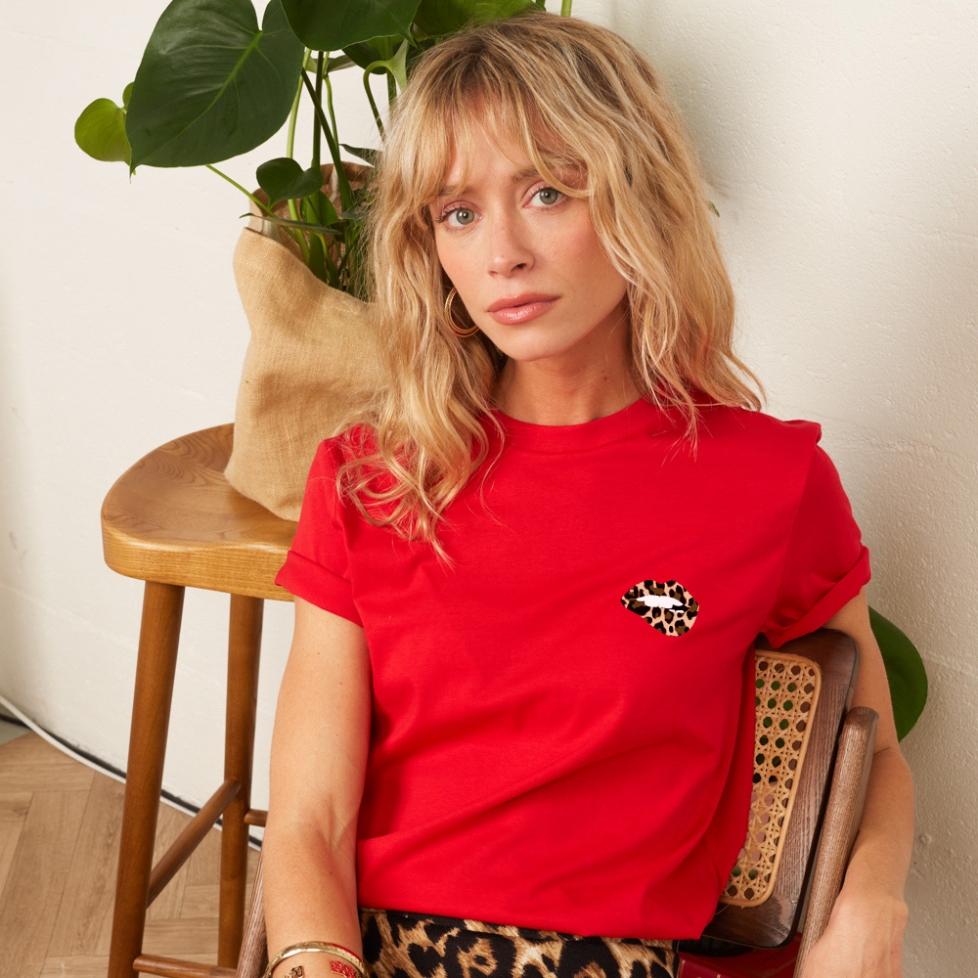 T-shirt Bouche Léopard
