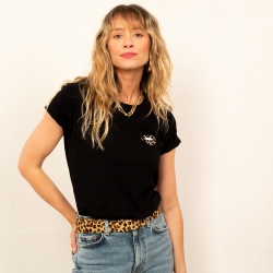 T-shirt Bouche Léopard