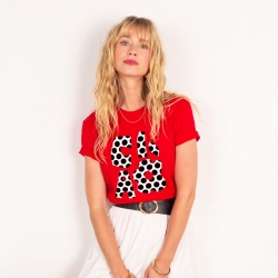T-shirt Rouge Ciao Fiore Pois