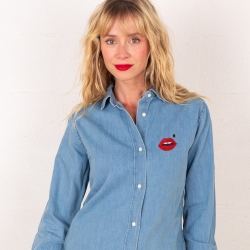 Chemise Denim Clair Bouche Cindy