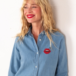 Chemise Denim Clair Bouche Cindy