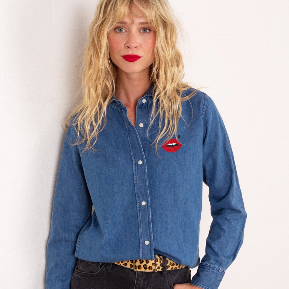 Chemise Denim Foncé Cindy